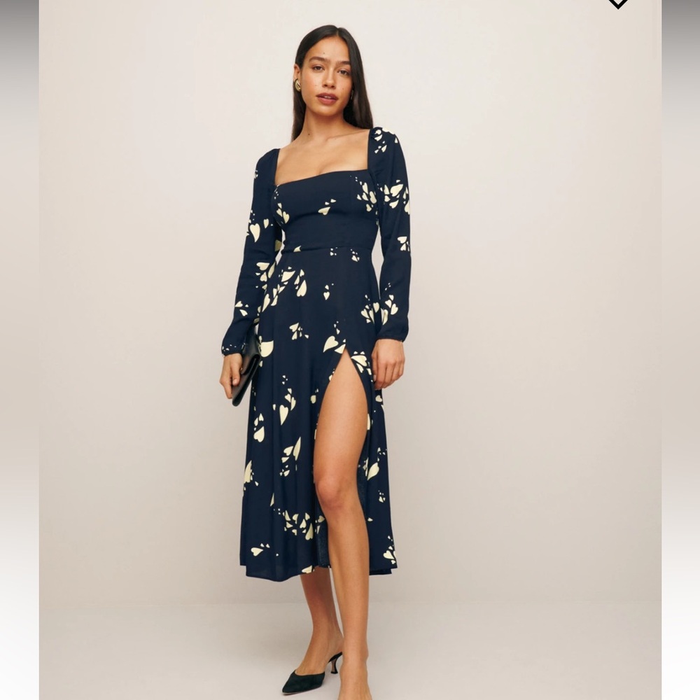 Reformation Sigmund dress with slit size L